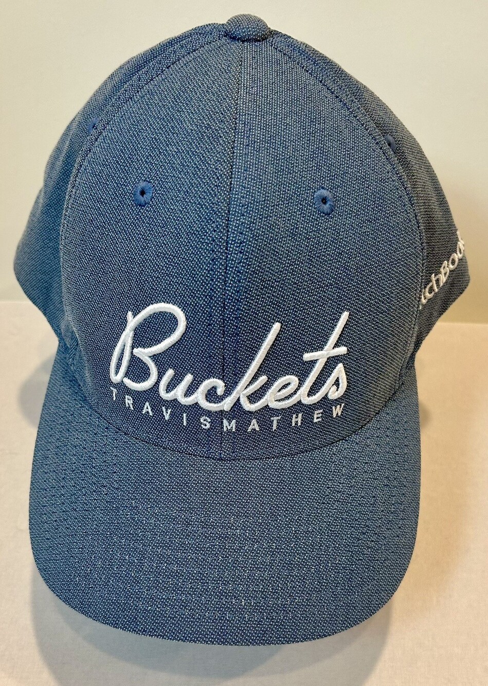 Travis Mathews Buckets Golf Hat Flexfit 110 Snapback Heather Blue PitchBook